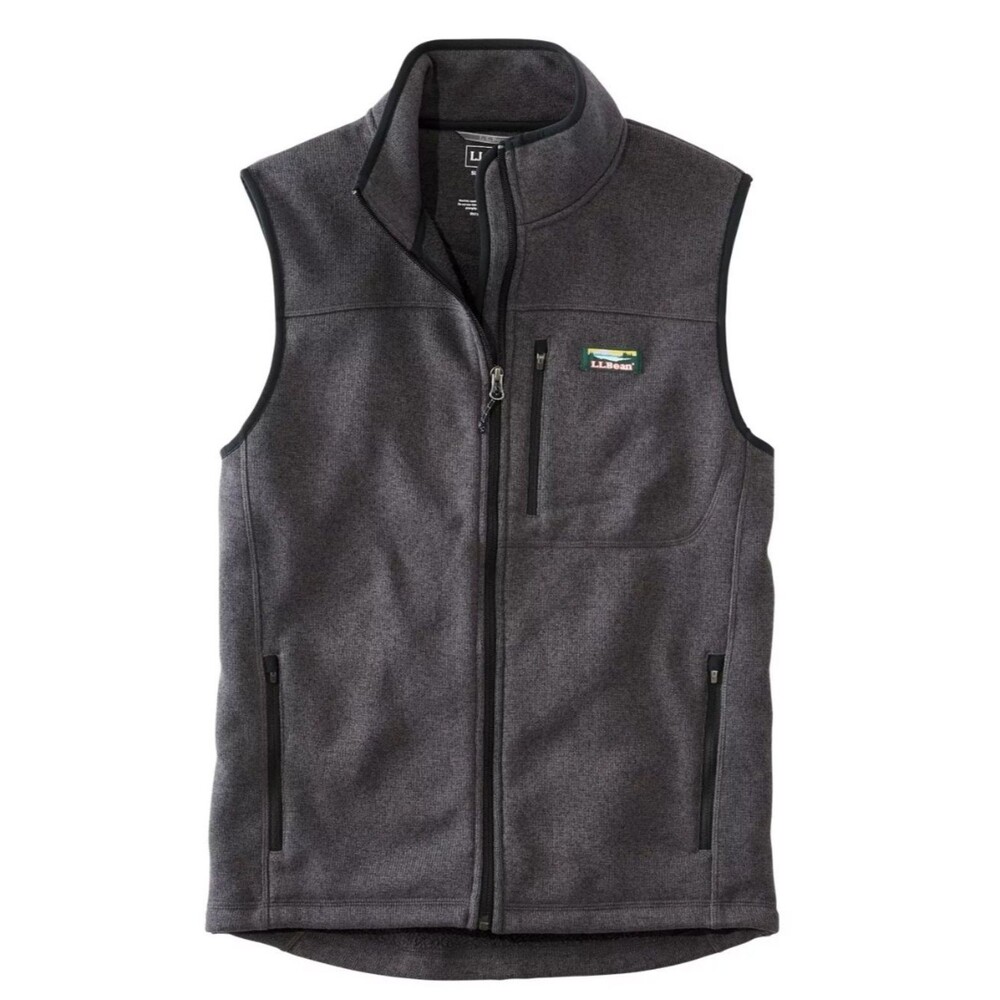 L.L. Bean Charcoal Gray Sweater Fleece Vest